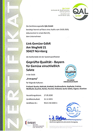 QS Geprüfte Qualität - Bayern für Gemüse einschließlich Salate